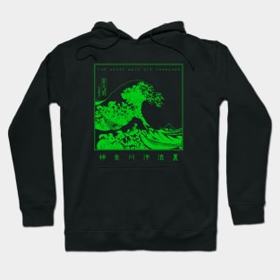 Great Wave Japan Kanagawa Green Version Hoodie